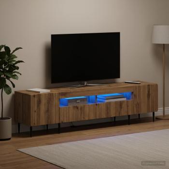 ARDEBO.de - 5-teiliges LED TV Schrank Artisan-Eiche Holzwerkstoff