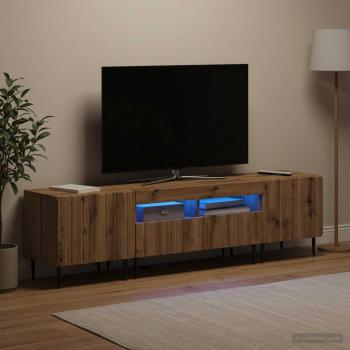 ARDEBO.de - 5-teiliges LED TV Schrank Artisan-Eiche Holzwerkstoff