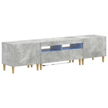 3-teiliges LED TV Regal ARNHEM 3 stk. Betongrau Holzwerkstoff