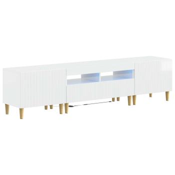 3-teiliges LED TV Regal ARNHEM 3 stk. Hochglanz Weiß