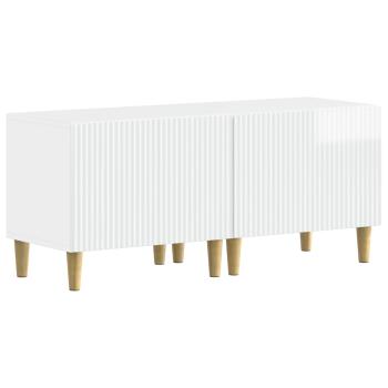 3-teiliges LED TV Regal ARNHEM 3 stk. Hochglanz Weiß