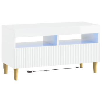 3-teiliges LED TV Regal ARNHEM 3 stk. Hochglanz Weiß