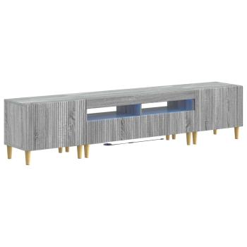 3-teiliges LED TV Regal ARNHEM 3 stk. Sonoma-Grau Holzwerkstoff