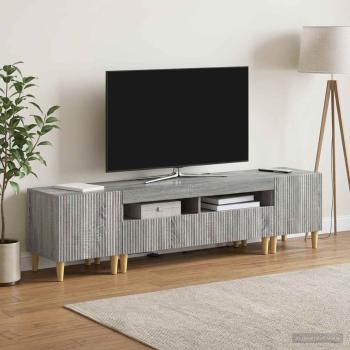 3-teiliges LED TV Regal ARNHEM 3 stk. Sonoma-Grau Holzwerkstoff