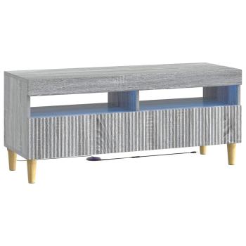 3-teiliges LED TV Regal ARNHEM 3 stk. Sonoma-Grau Holzwerkstoff