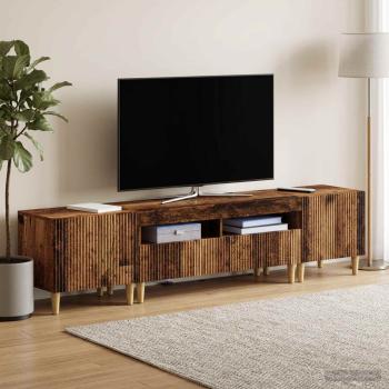 3-teiliges LED TV Regal ARNHEM 3 stk. Altholz Holzwerkstoff