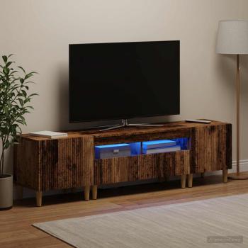 ARDEBO.de - 3-teiliges LED TV Regal ARNHEM 3 stk. Altholz Holzwerkstoff