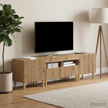3-teiliges LED TV Regal ARNHEM 3 stk. Artisan-Eiche