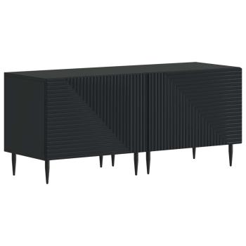 3-teiliges LED TV Regal Schwarz Holzwerkstoff