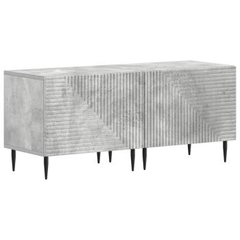3-teiliges LED TV Regal Betongrau Holzwerkstoff