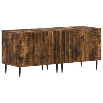 3-teiliges LED TV Regal Raucheiche Holzwerkstoff