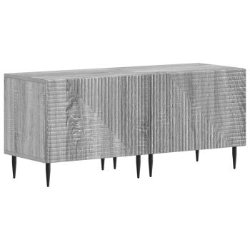 3-teiliges LED TV Regal Sonoma-Grau Holzwerkstoff