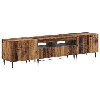 3-teiliges LED TV Regal Altholz Holzwerkstoff