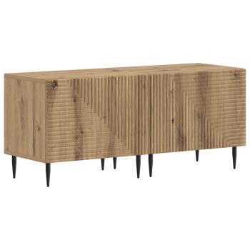 3-teiliges LED TV Regal Artisan-Eiche Holzwerkstoff