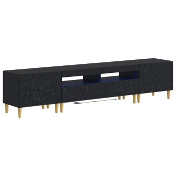 ARDEBO.de - 5-teiliges LED TV Schrank Schwarz Holzwerkstoff