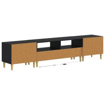 5-teiliges LED TV Schrank Schwarz Holzwerkstoff