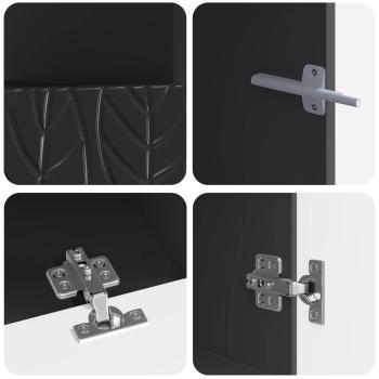 5-teiliges LED TV Schrank Schwarz Holzwerkstoff