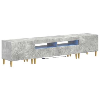 3-teiliges LED TV Regal DELFT Betongrau Holzwerkstoff