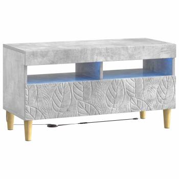 3-teiliges LED TV Regal DELFT Betongrau Holzwerkstoff