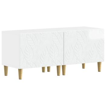 3-teiliges LED TV Regal DELFT Hochglanz Weiß Holzwerkstoff