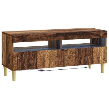 3-teiliges LED TV Regal DELFT Altholz Holzwerkstoff