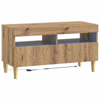 5-teiliges LED TV Schrank Artisan-Eiche Holzwerkstoff
