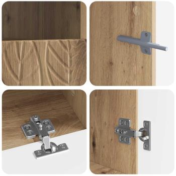 5-teiliges LED TV Schrank Artisan-Eiche Holzwerkstoff