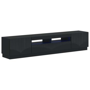 ARDEBO.de - 5-teiliges LED TV Schrank Schwarz Holzwerkstoff