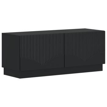 5-teiliges LED TV Schrank Schwarz Holzwerkstoff