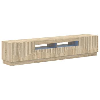 LED-TV-Schrank HOORN 3 stk. Sonoma-Eiche Holzwerkstoff