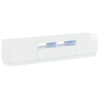 LED-TV-Schrank HOORN 3 stk. Hochglanz Weiß Holzwerkstoff