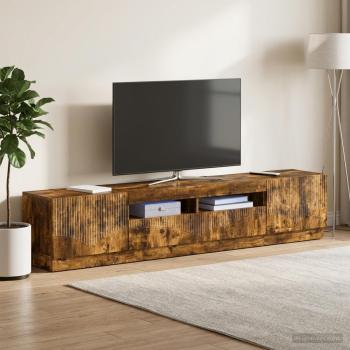 LED-TV-Schrank HOORN 3 stk. Raucheiche Holzwerkstoff