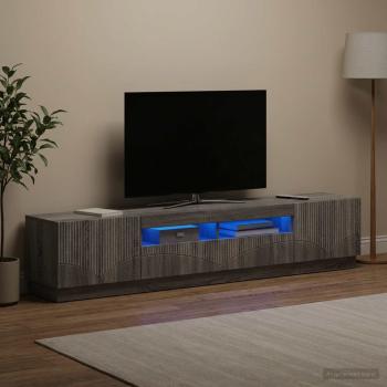 LED-TV-Schrank HOORN 3 stk. Sonoma-Grau Holzwerkstoff