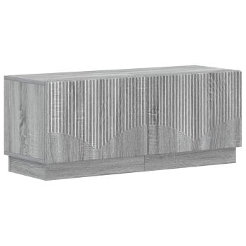LED-TV-Schrank HOORN 3 stk. Sonoma-Grau Holzwerkstoff