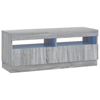 LED-TV-Schrank HOORN 3 stk. Sonoma-Grau Holzwerkstoff