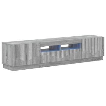 LED-TV-Schrank HOORN 3 stk. Sonoma-Grau Holzwerkstoff