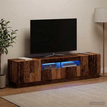ARDEBO.de - LED-TV-Schrank HOORN 3 stk. Altholz Holzwerkstoff