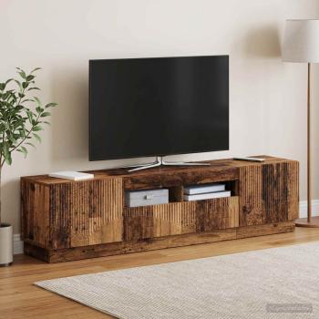 LED-TV-Schrank HOORN 3 stk. Altholz Holzwerkstoff