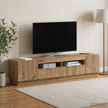 ARDEBO.de - LED-TV-Schrank HOORN 3 stk. Artisan-Eiche Holzwerkstoff