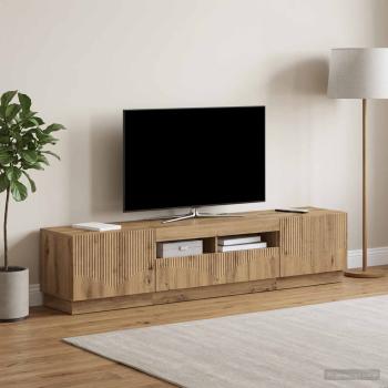 LED-TV-Schrank HOORN 3 stk. Artisan-Eiche Holzwerkstoff