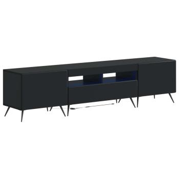 LED-TV-Schrank BREDA 3 stk. Schwarz Holzwerkstoff