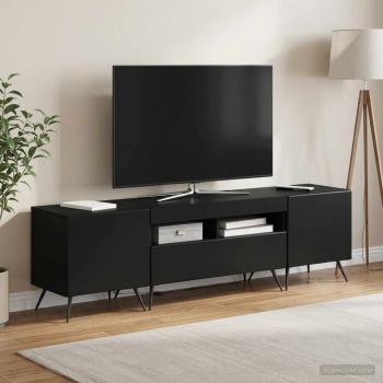 LED-TV-Schrank BREDA 3 stk. Schwarz Holzwerkstoff