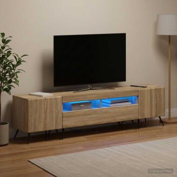 LED-TV-Schrank BREDA 3 stk. Sonoma-Eiche Holzwerkstoff