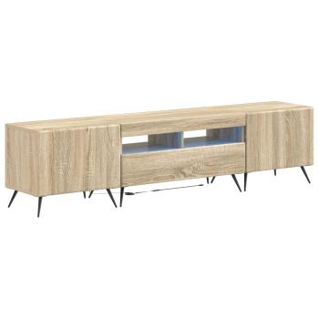 ARDEBO.de - 5-teiliges LED TV Schrank Sonoma-Eiche Holzwerkstoff
