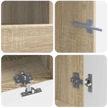 5-teiliges LED TV Schrank Sonoma-Eiche Holzwerkstoff