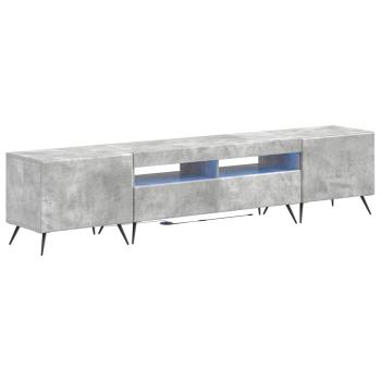 LED-TV-Schrank BREDA 3 stk. Betongrau Holzwerkstoff