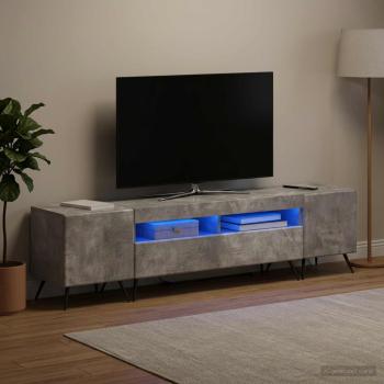 LED-TV-Schrank BREDA 3 stk. Betongrau Holzwerkstoff