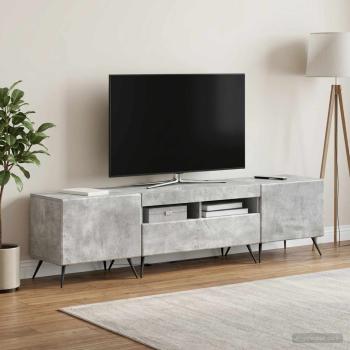 ARDEBO.de - LED-TV-Schrank BREDA 3 stk. Betongrau Holzwerkstoff