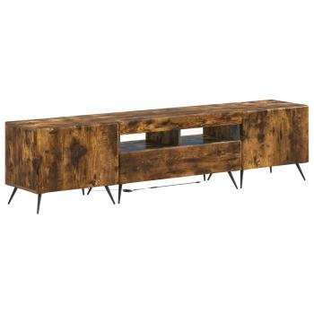 3-teiliges LED TV Regal BREDA 3 stk. Raucheiche Holzwerkstoff