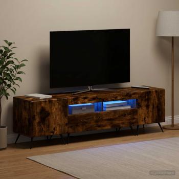 3-teiliges LED TV Regal BREDA 3 stk. Raucheiche Holzwerkstoff